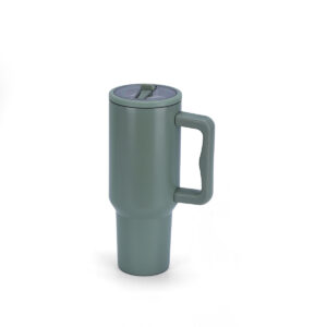 Insulated Stainless Steel Tumbler with Straw and Carry Handle - Image 7