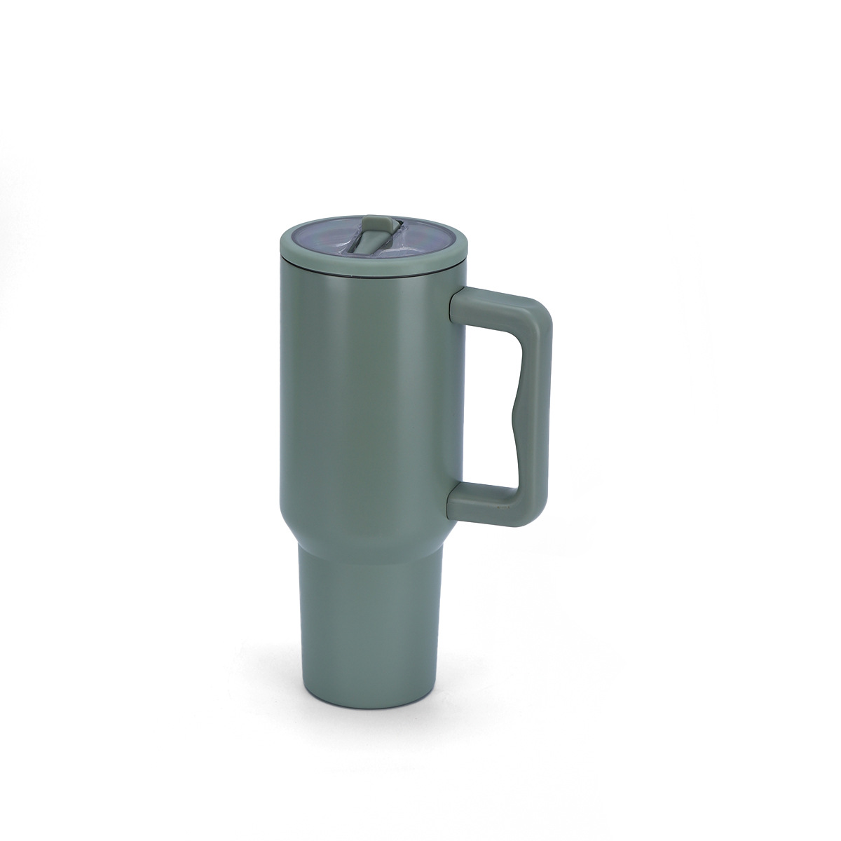 Insulated Stainless Steel Tumbler with Straw and Carry Handle - Image 7