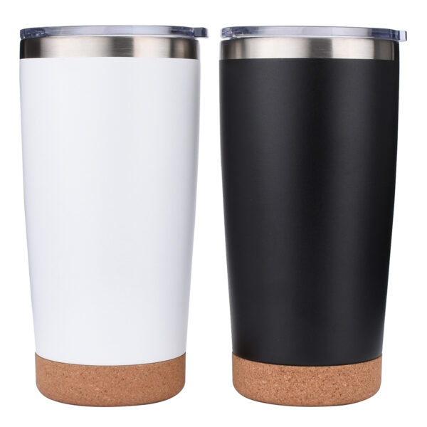 Insulated Tumbler with Cork Bottom and Slide Lid