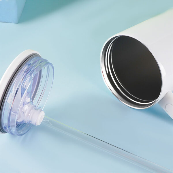 Insulated Stainless Steel Travel Tumbler with Straw and Handle