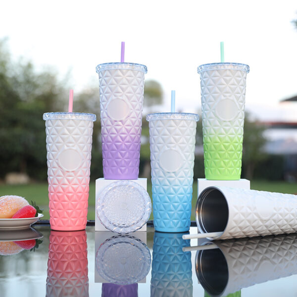 Stainless Steel Tumbler with Removable Straw and Wide-Mouth Lid