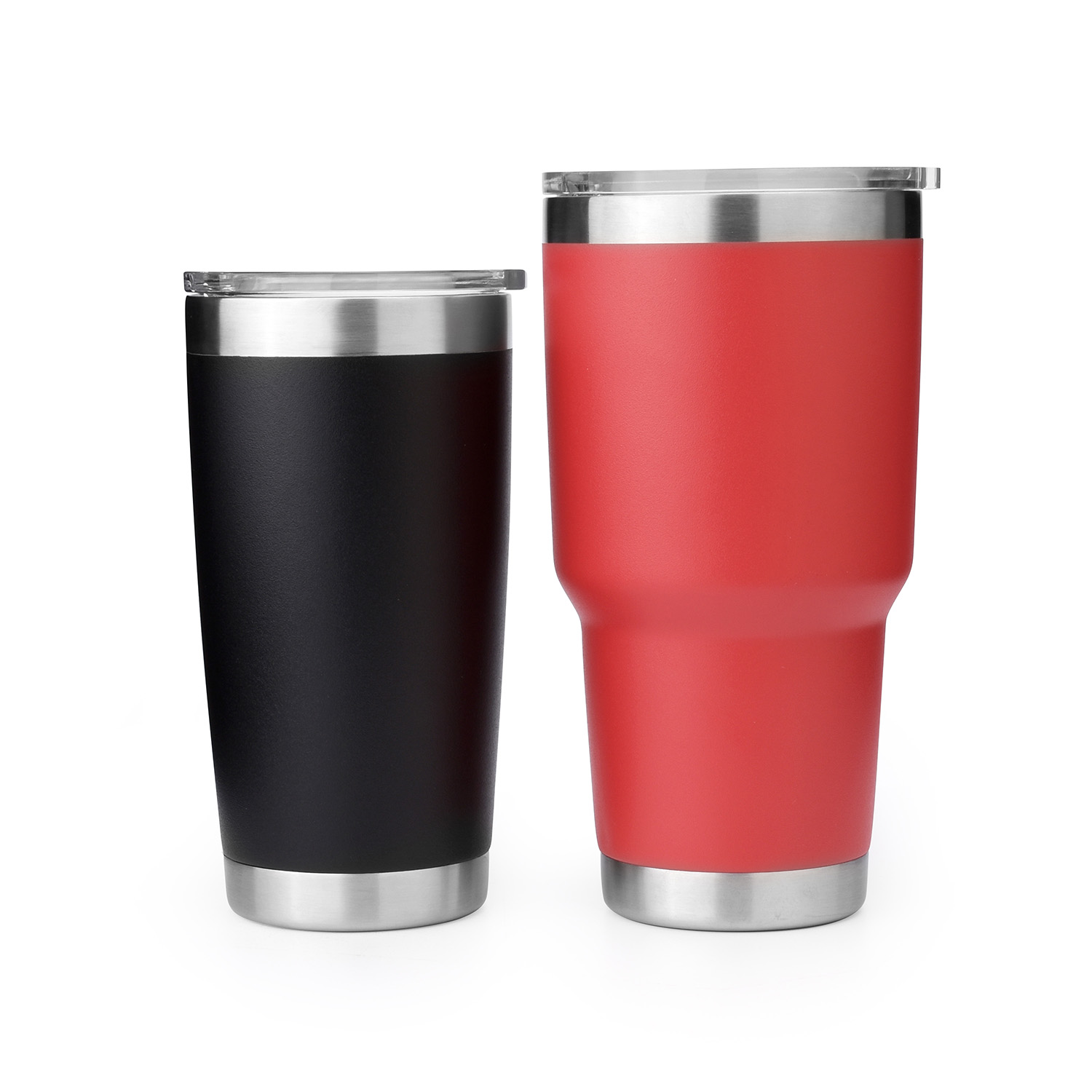 Vacuum Insulated Stainless Steel Coffee Tumbler with Clear Lid - Image 4